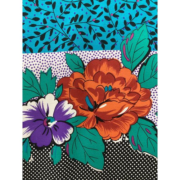 Christian Dior Scarf Women’s One Size Silk Polka Dots And Flowers Multicolor - Picture 5 of 5